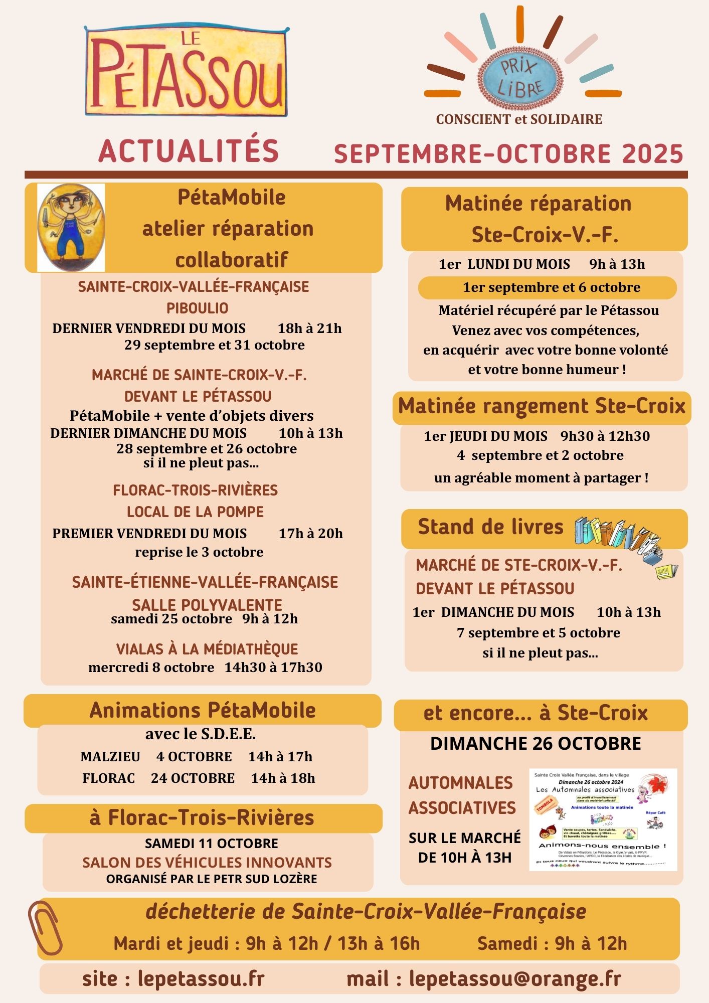 PETASSOU ACTUALITES 2025 sept oct