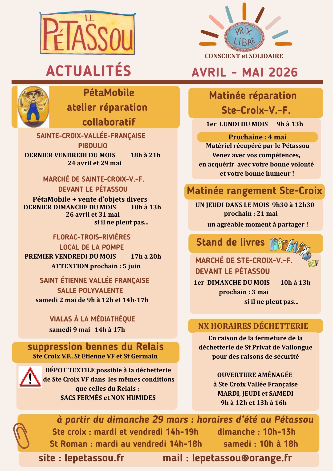 PETASSOU ACTUALITES 2026 avril mai 
