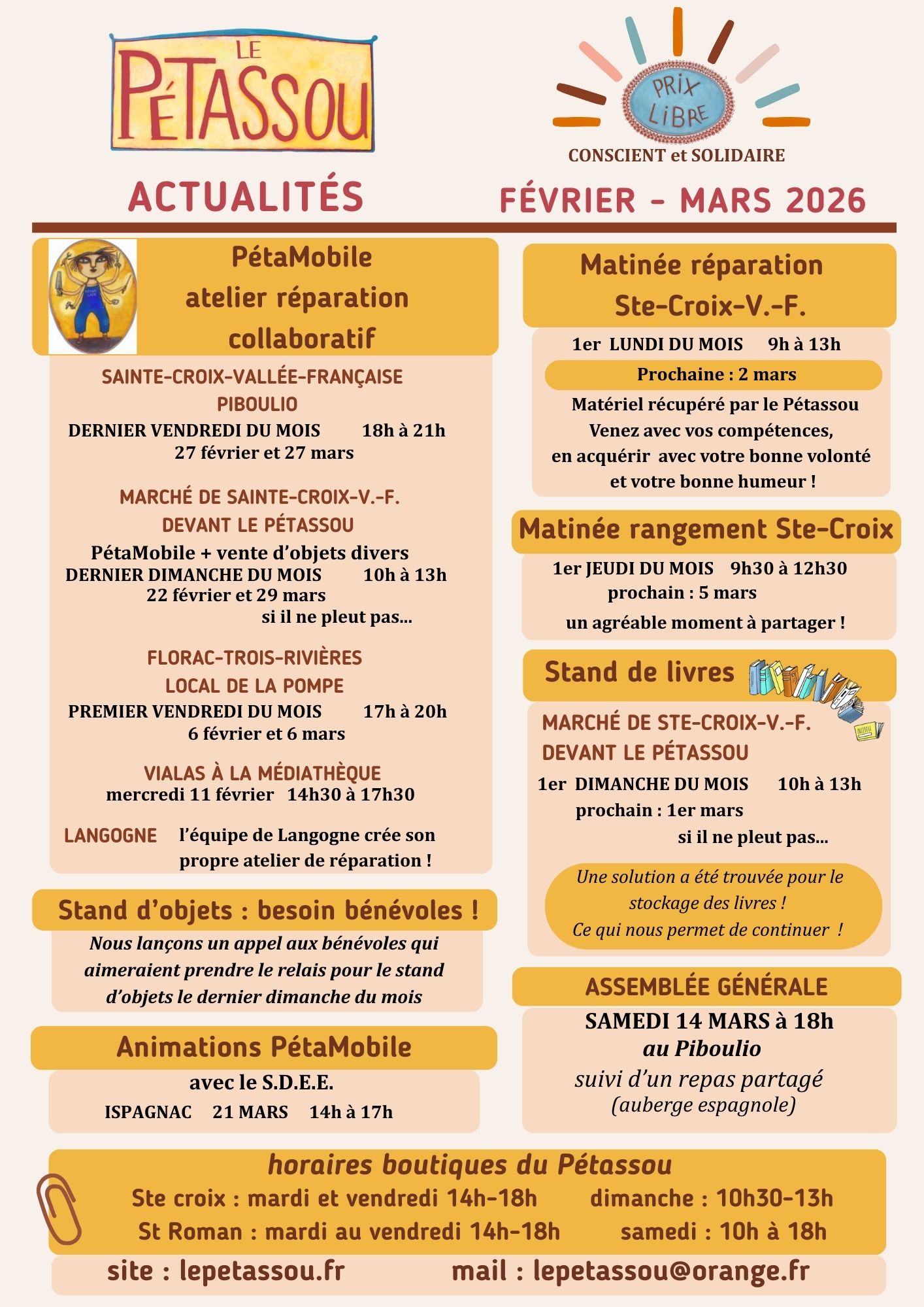PETASSOU ACTUALITES 2026 fevr mars